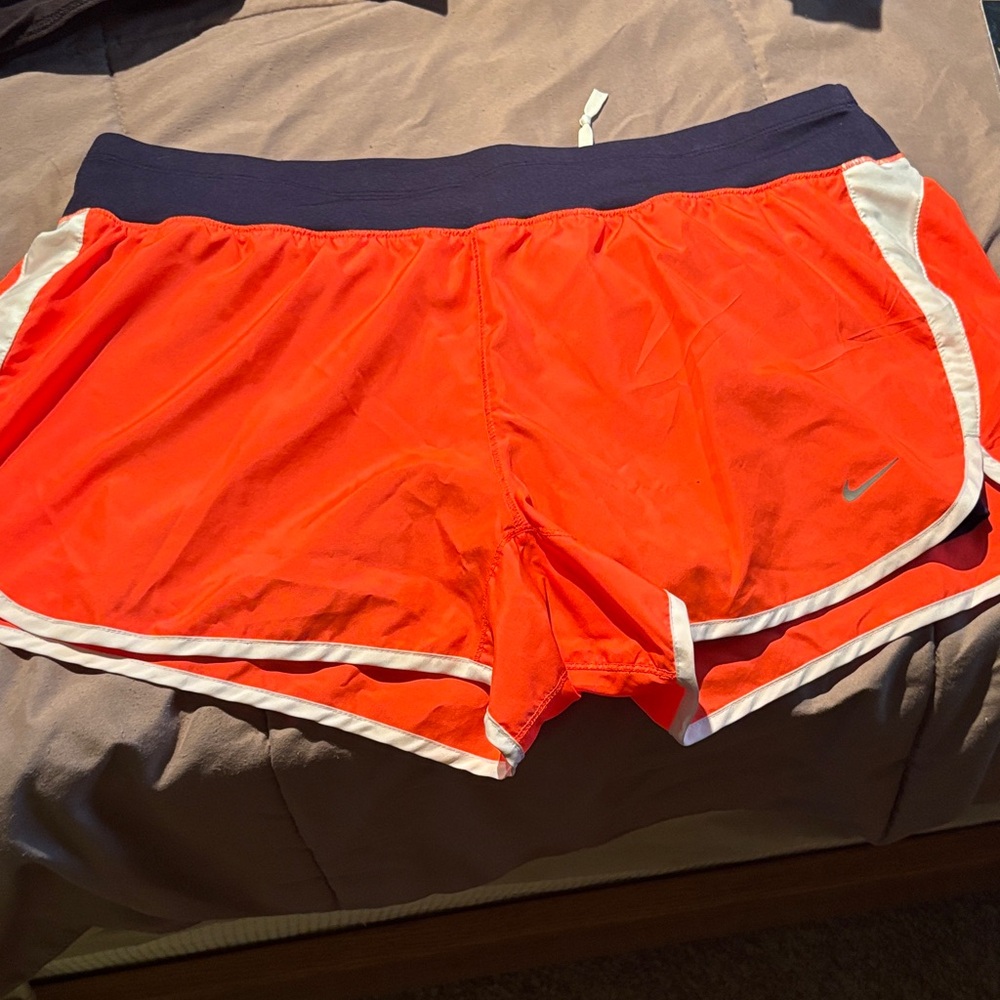 Nike Women's Bright Orange Athletic Shorts